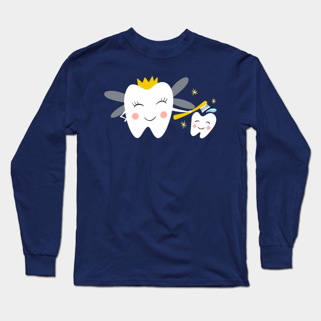 Tooth Fairy Long Sleeve T-Shirt by Jacqueline Hurd